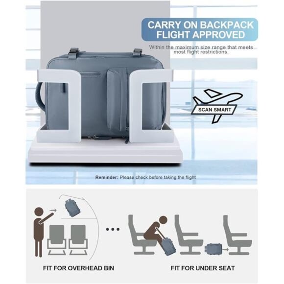 Large Travel Backpack Bag for Women Men,Carry on Backpack,17 Inch Laptop Bag - Picture 4 of 7